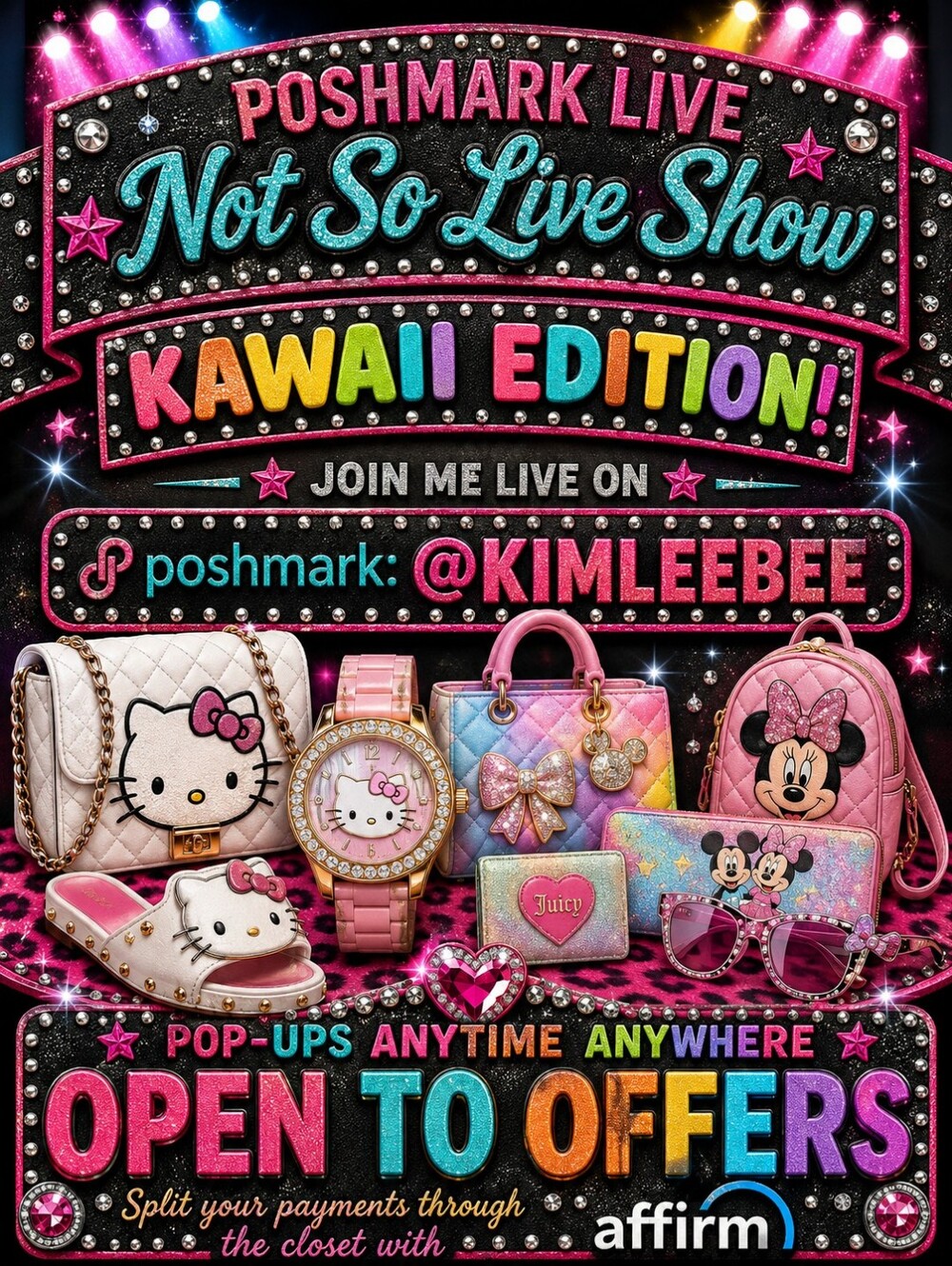 08/12/2026 12:00 pm EST Hello Kitty Theme - Live Show Flyer